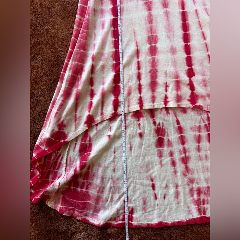 Andrew Marc Pink Tie Dye Sleeveless Hi Low Swing Dress NWT - Picture 7 of 10